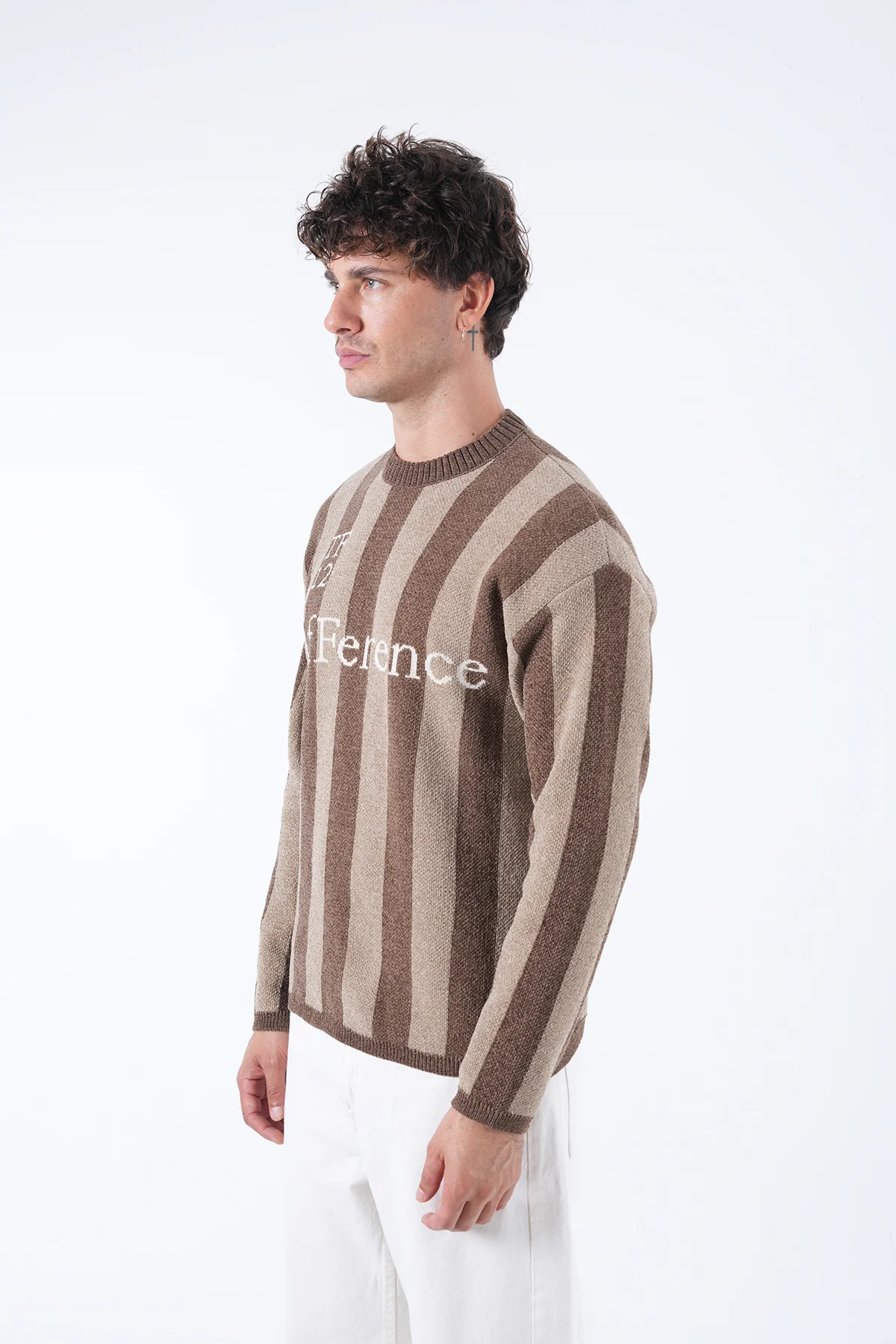 Jakarlı Çizgili Kazak - Görsel 3