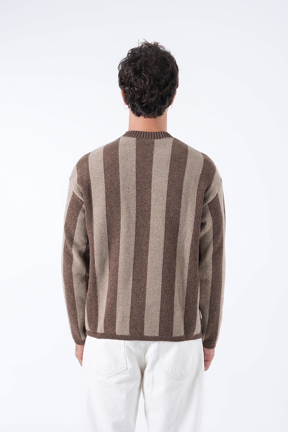 Jakarlı Çizgili Kazak - Görsel 5