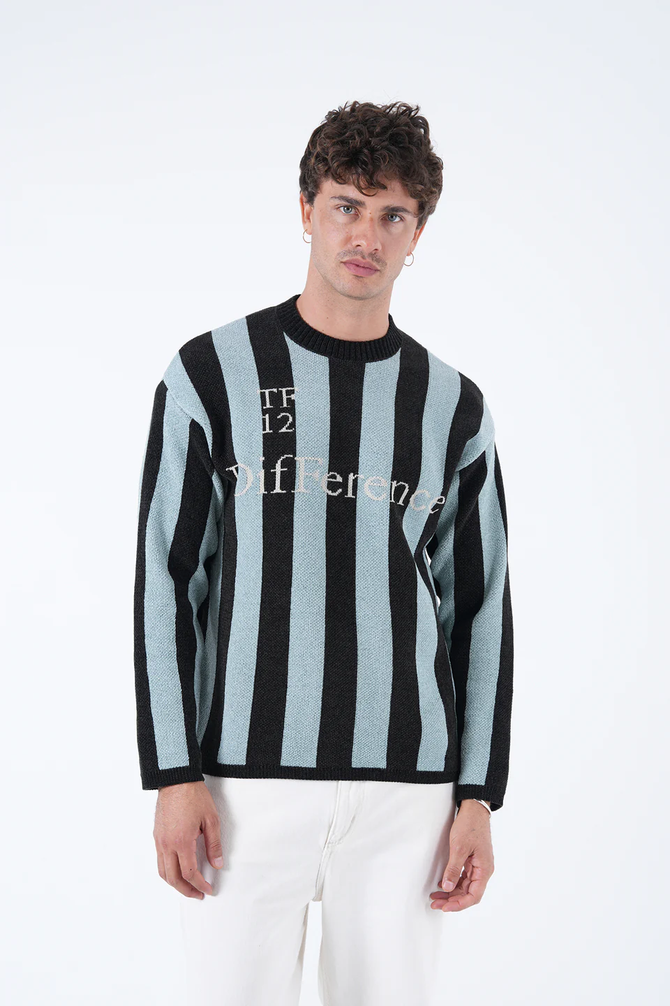 Jakarlı Çizgili Kazak - Görsel 15