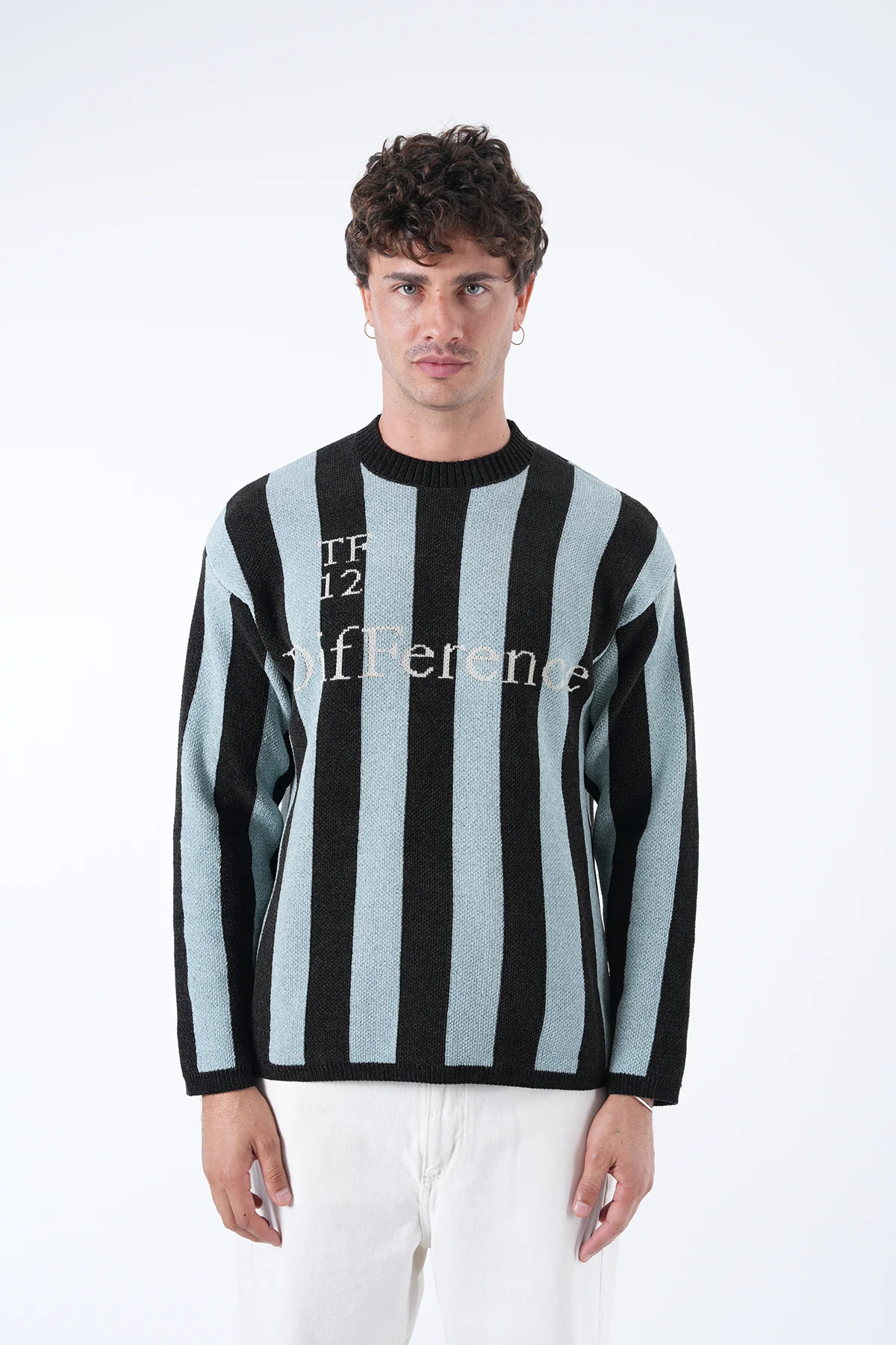 Jakarlı Çizgili Kazak - Görsel 17