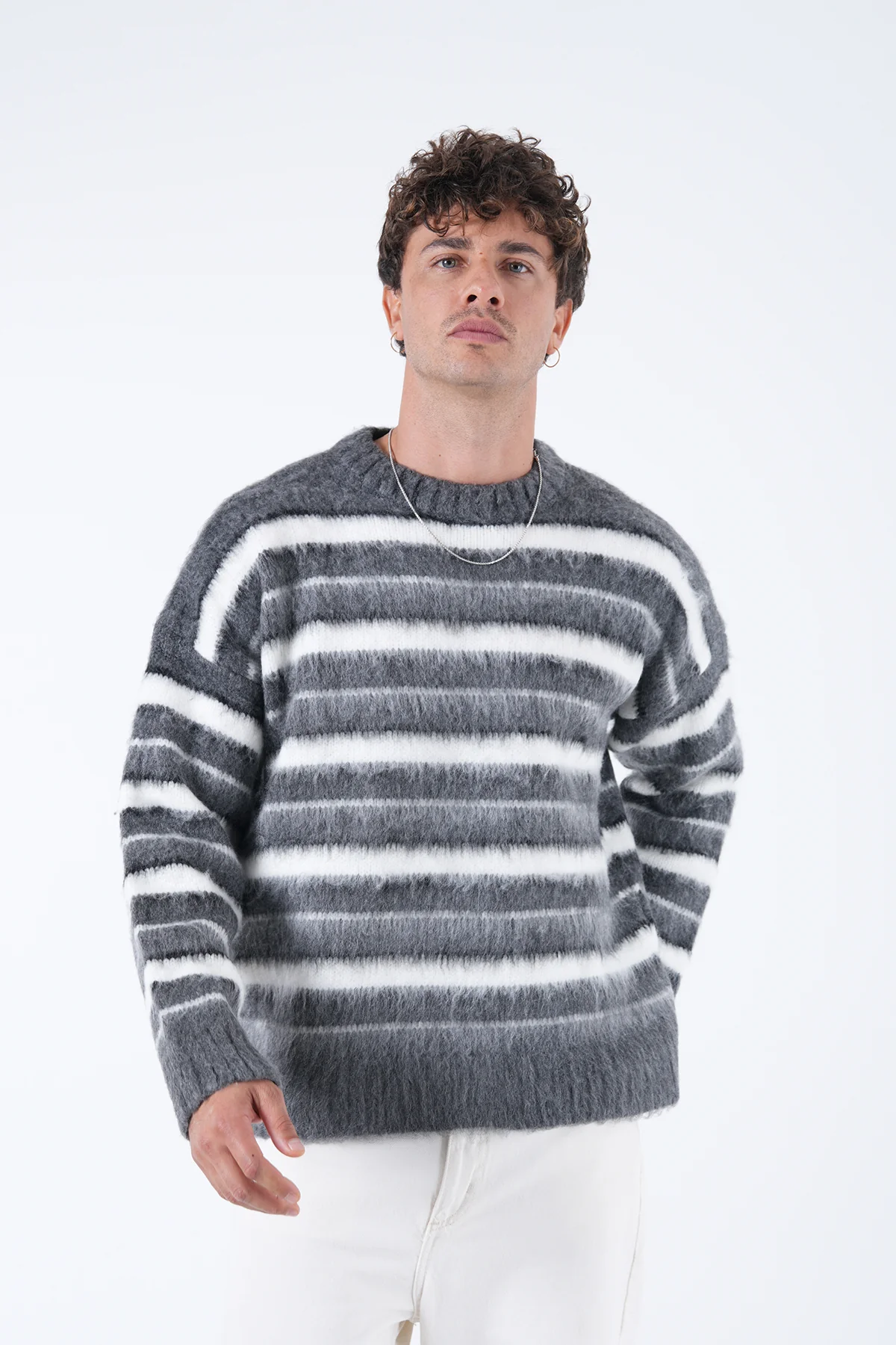 Renk Geçişli Şardonlu Triko Kazak