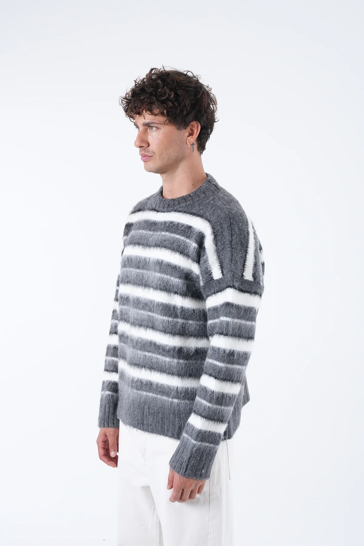 Renk Geçişli Şardonlu Triko Kazak - Görsel 2