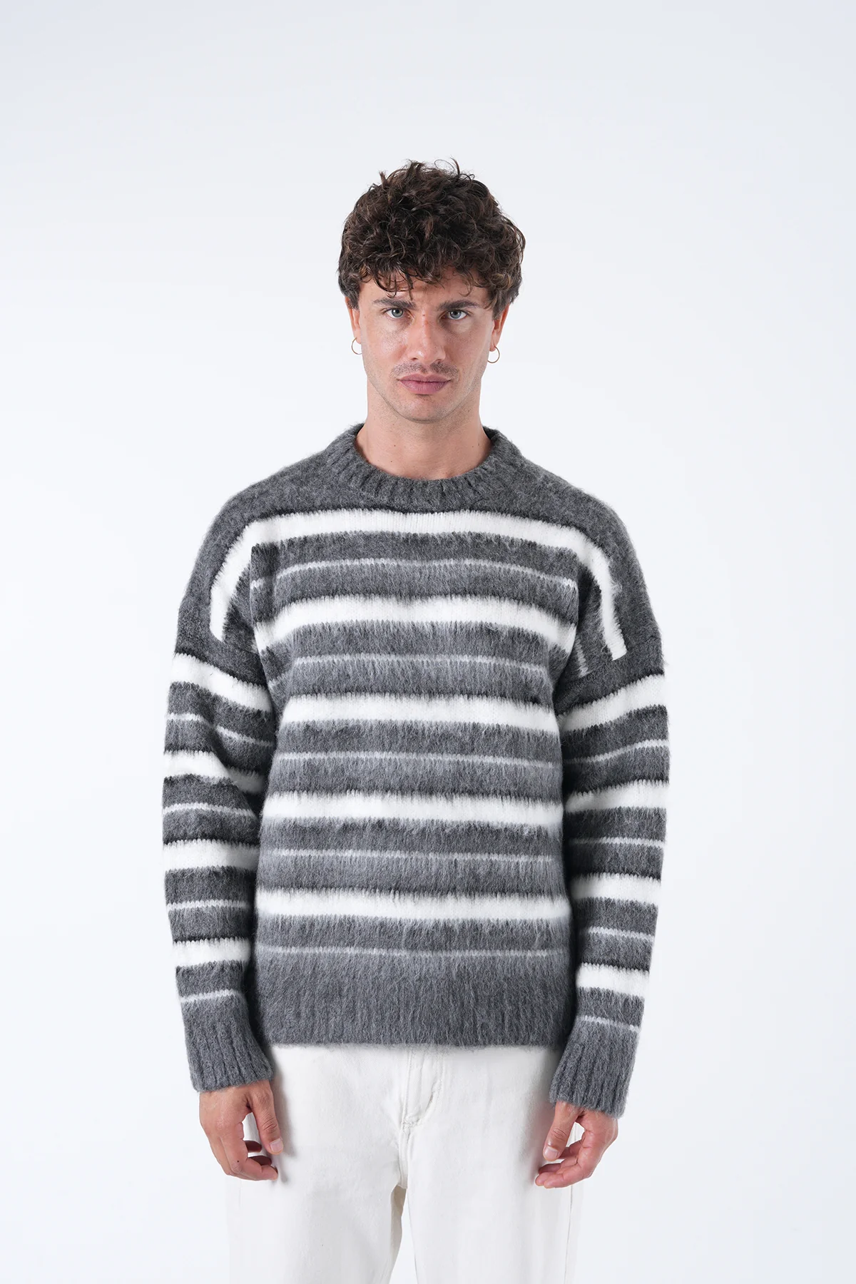 Renk Geçişli Şardonlu Triko Kazak - Görsel 3