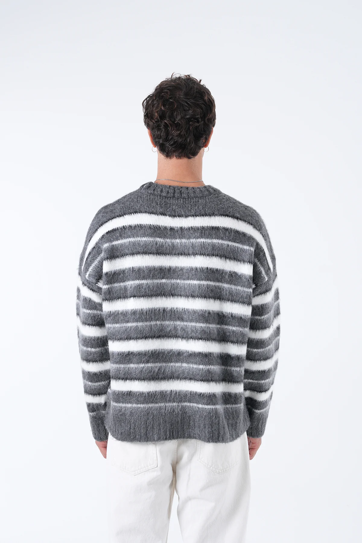 Renk Geçişli Şardonlu Triko Kazak - Görsel 4