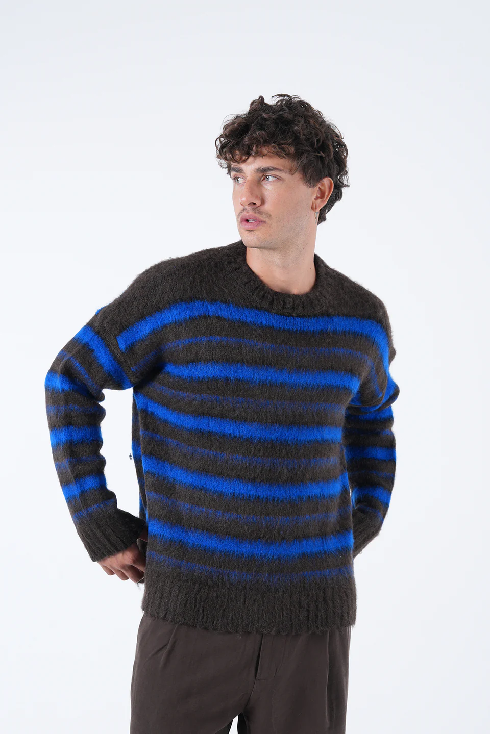 Renk Geçişli Şardonlu Triko Kazak - Görsel 5