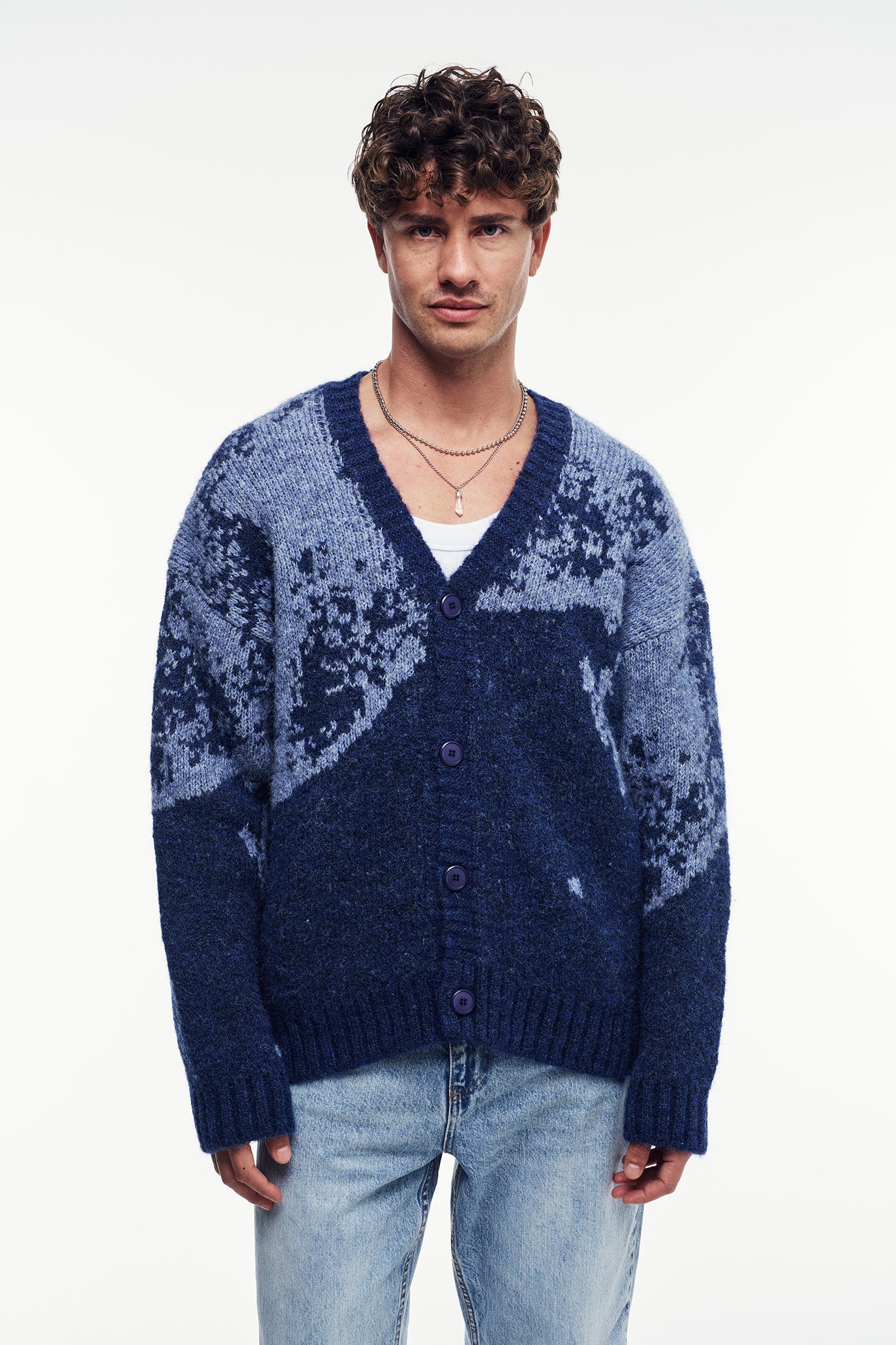 V Yaka Yumuşak Dokulu Oversize Hırka