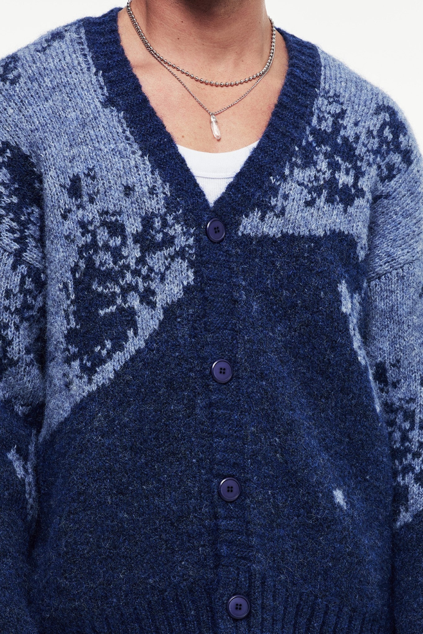 V Yaka Yumuşak Dokulu Oversize Hırka - Görsel 3