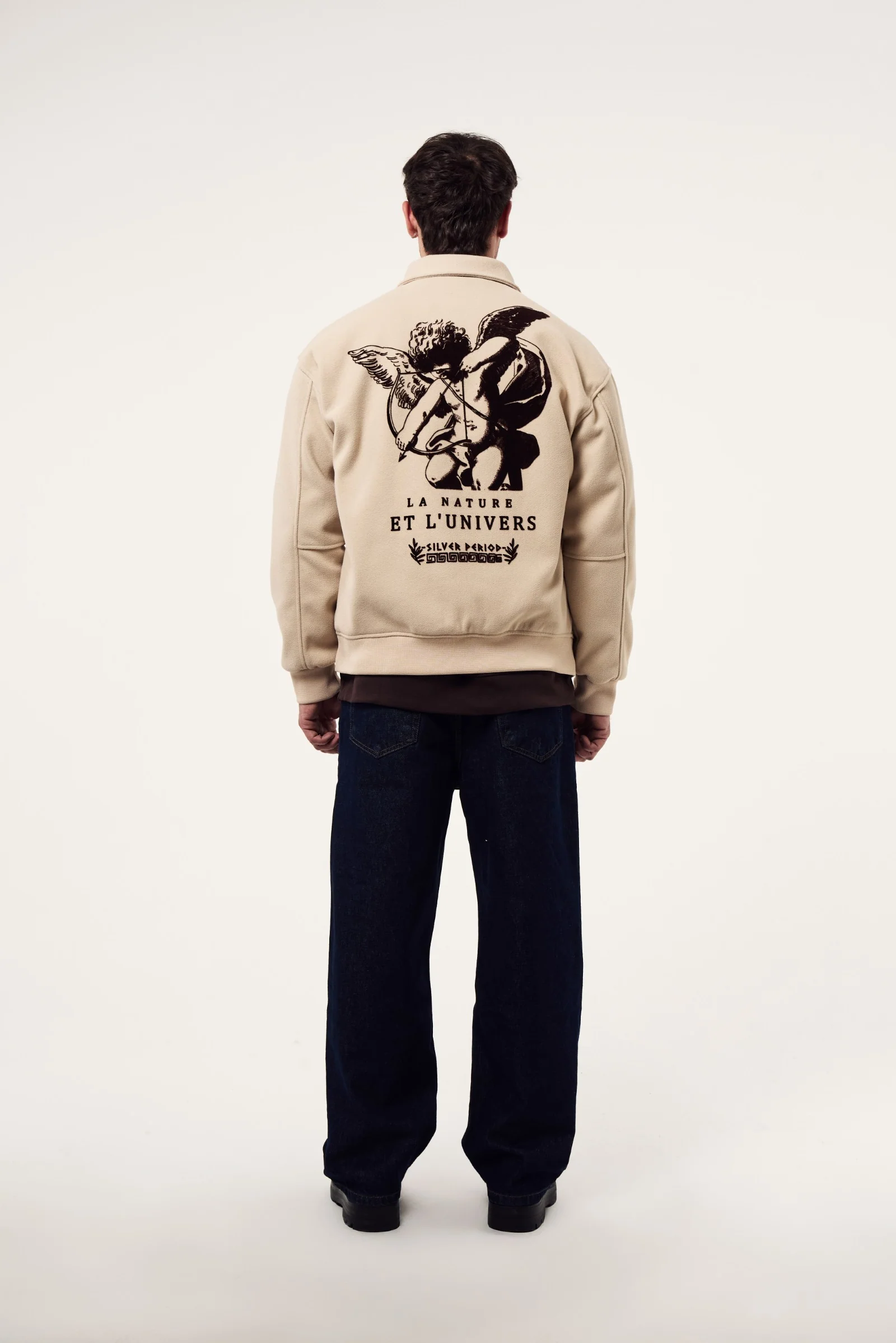 Sırtı Baskılı Kaşe Mont