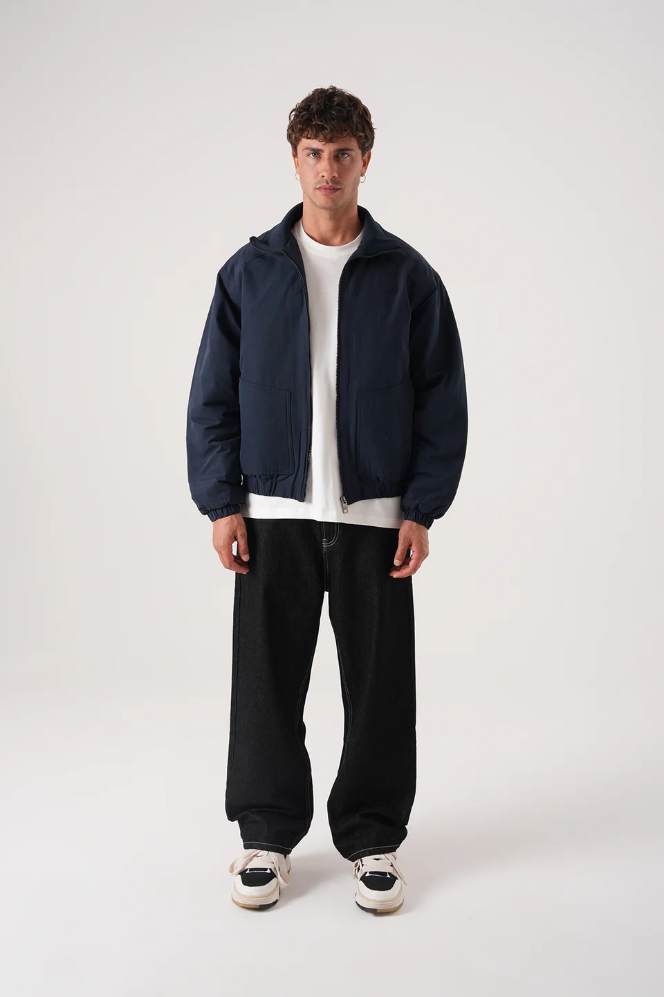 Nakışlı Oversize Bomber Ceket