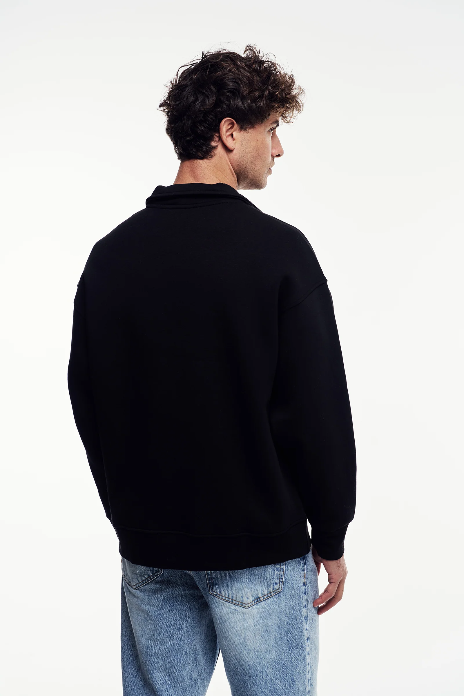 Loose Fit Yarım Fermuarlı Sweatshirt - Görsel 9