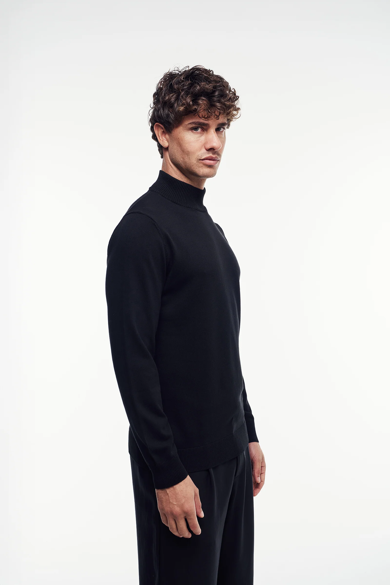 Yarım Balıkçı Yaka Triko Kazak - Görsel 2