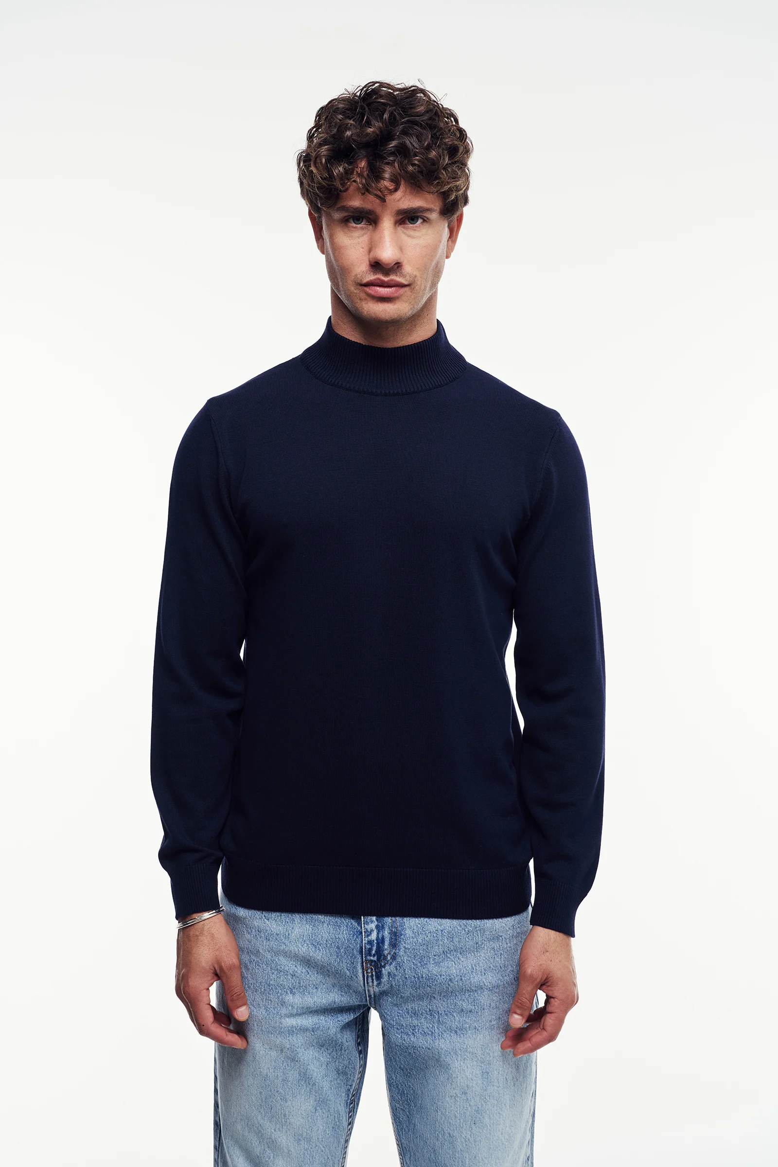 Yarım Balıkçı Yaka Triko Kazak - Görsel 5