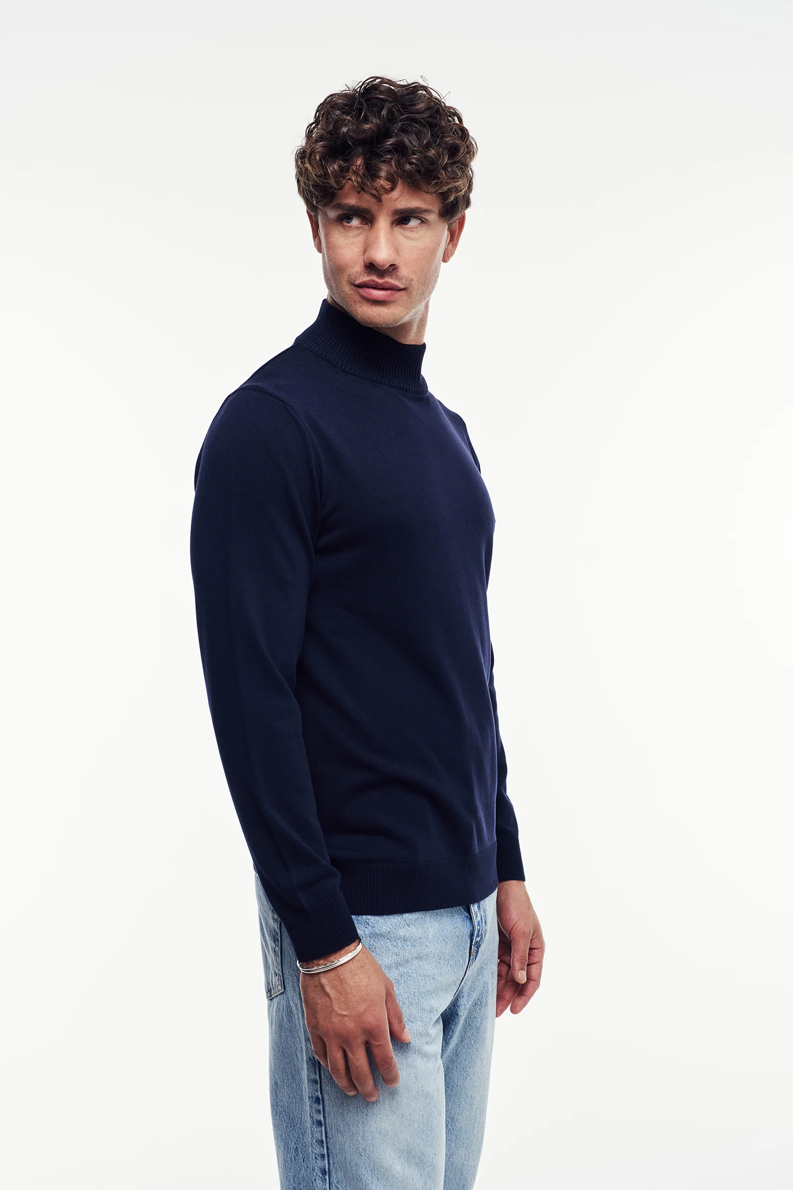 Yarım Balıkçı Yaka Triko Kazak - Görsel 6