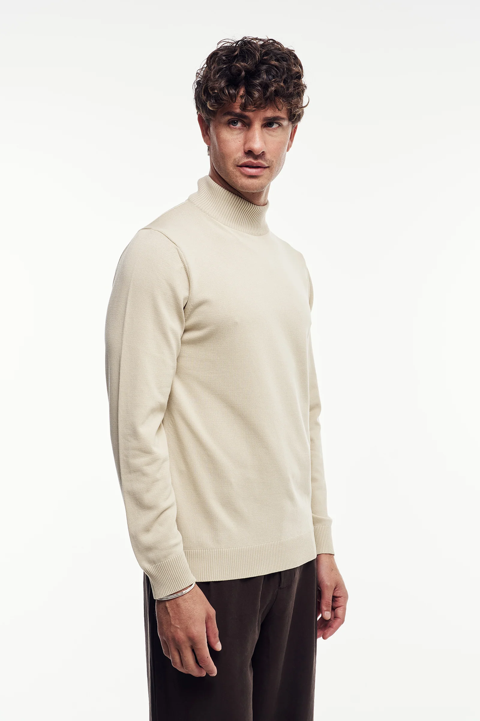 Yarım Balıkçı Yaka Triko Kazak - Görsel 14