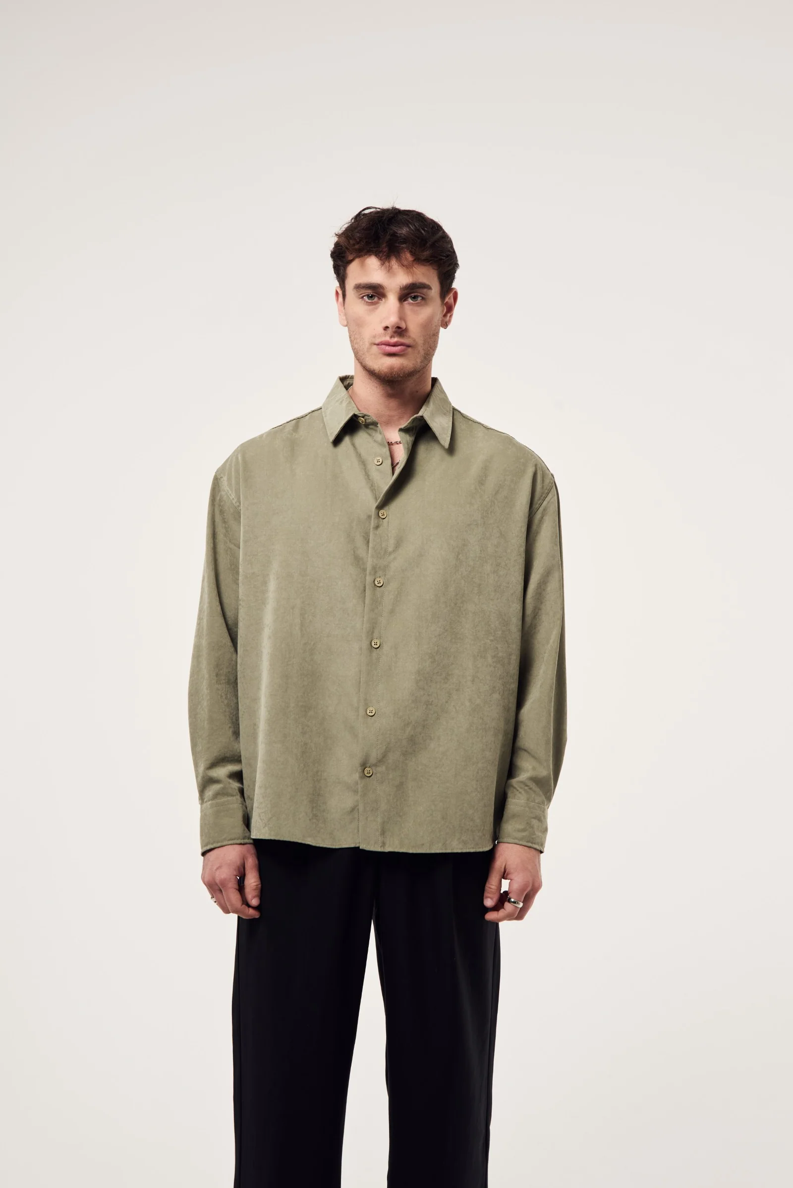 Dokulu Yıkamalı Gömlek