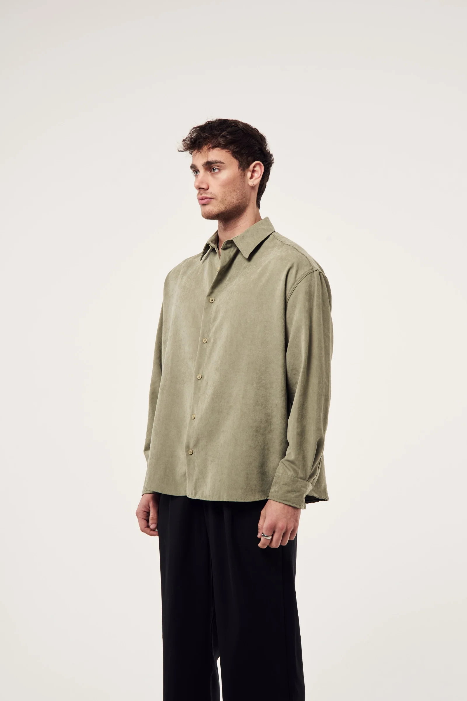 Dokulu Yıkamalı Gömlek - Görsel 2