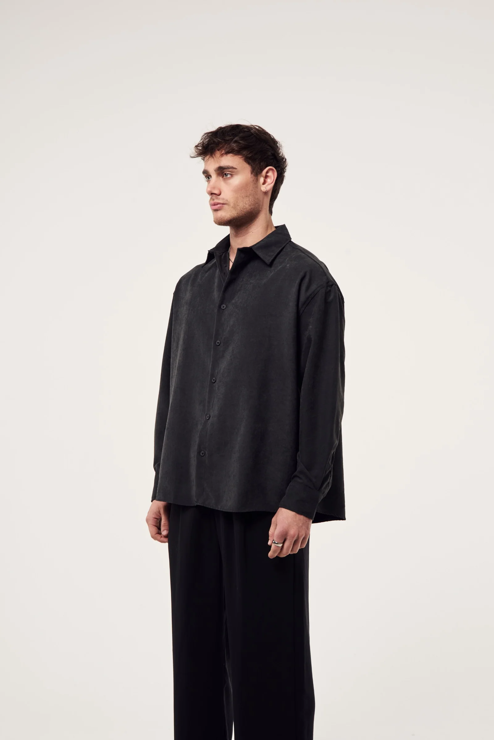 Dokulu Yıkamalı Gömlek - Görsel 6