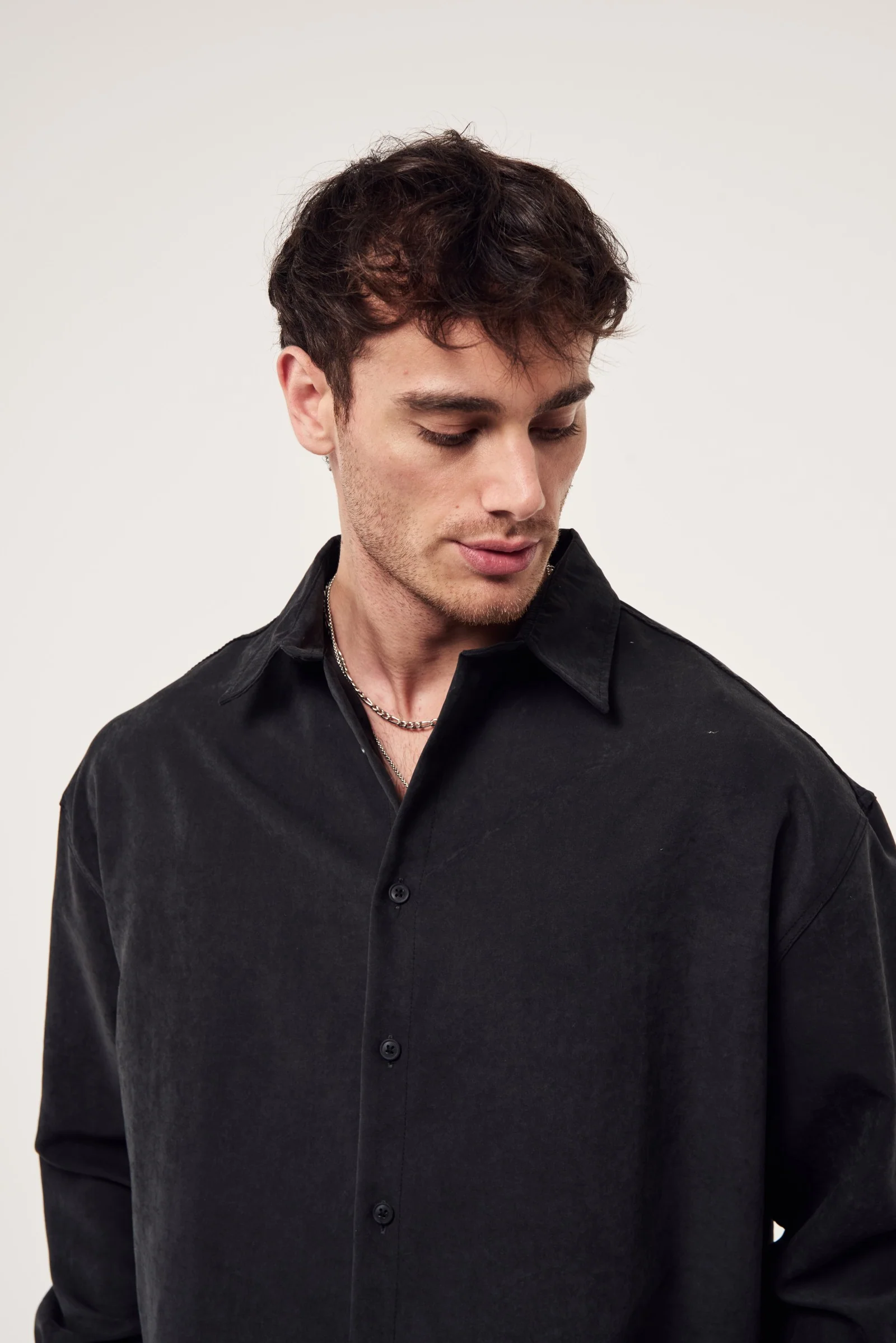 Dokulu Yıkamalı Gömlek - Görsel 7