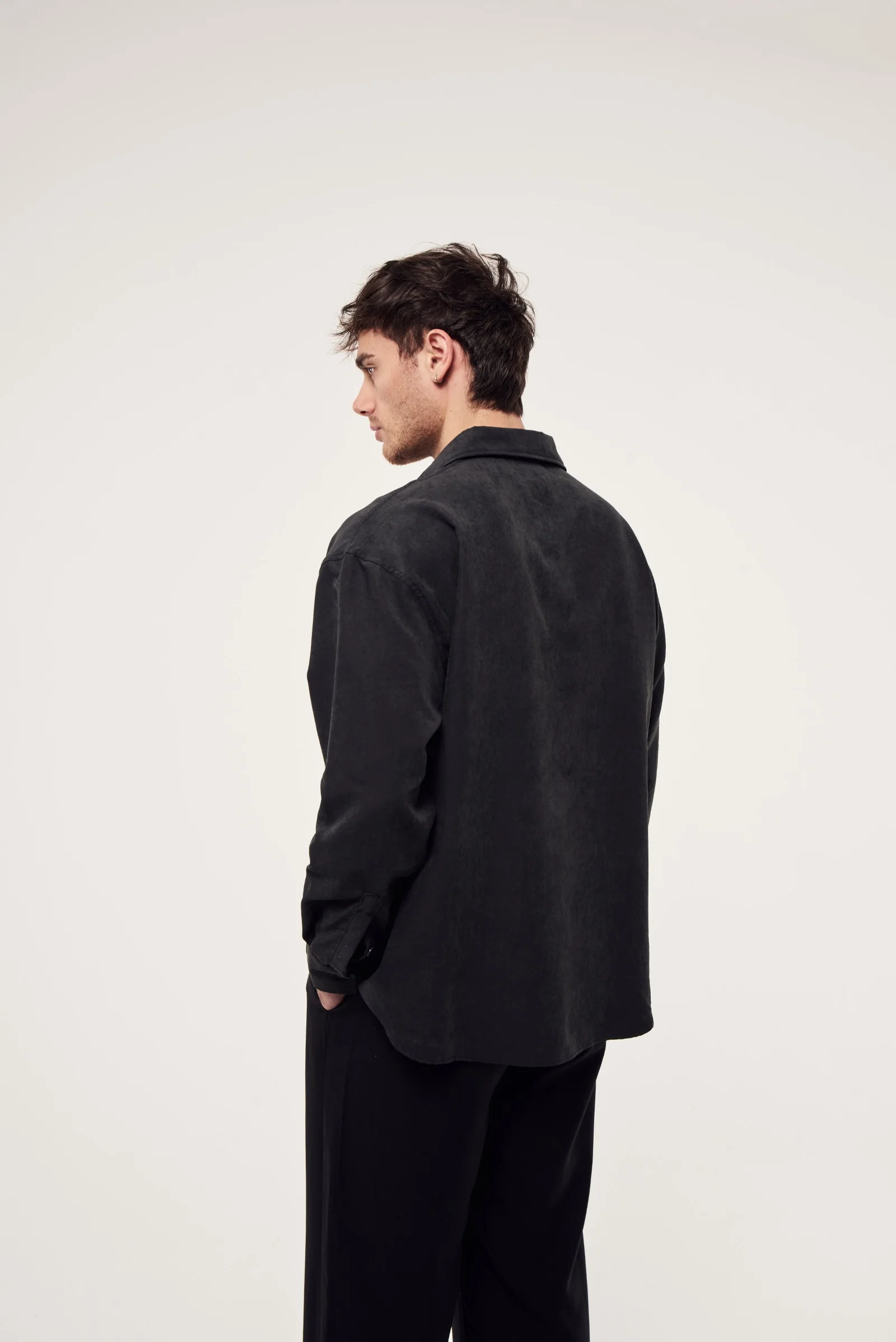 Dokulu Yıkamalı Gömlek - Görsel 8