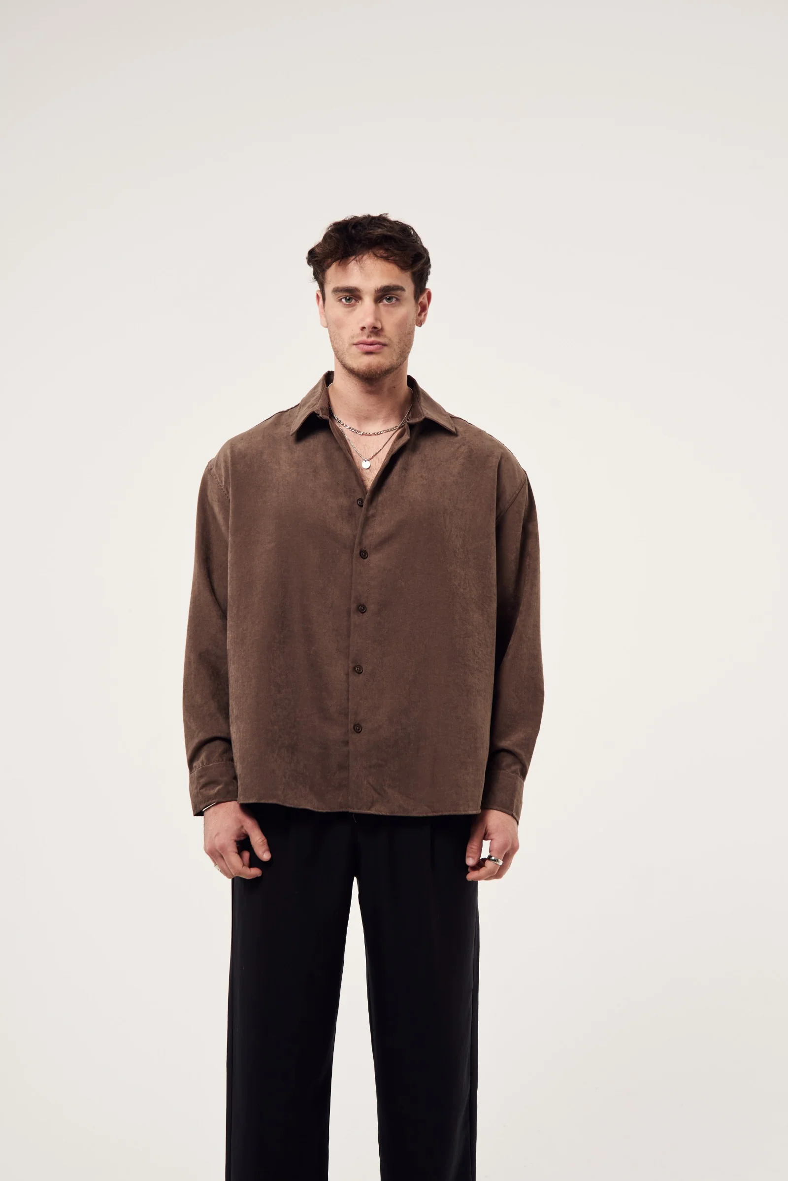 Dokulu Yıkamalı Gömlek - Görsel 10