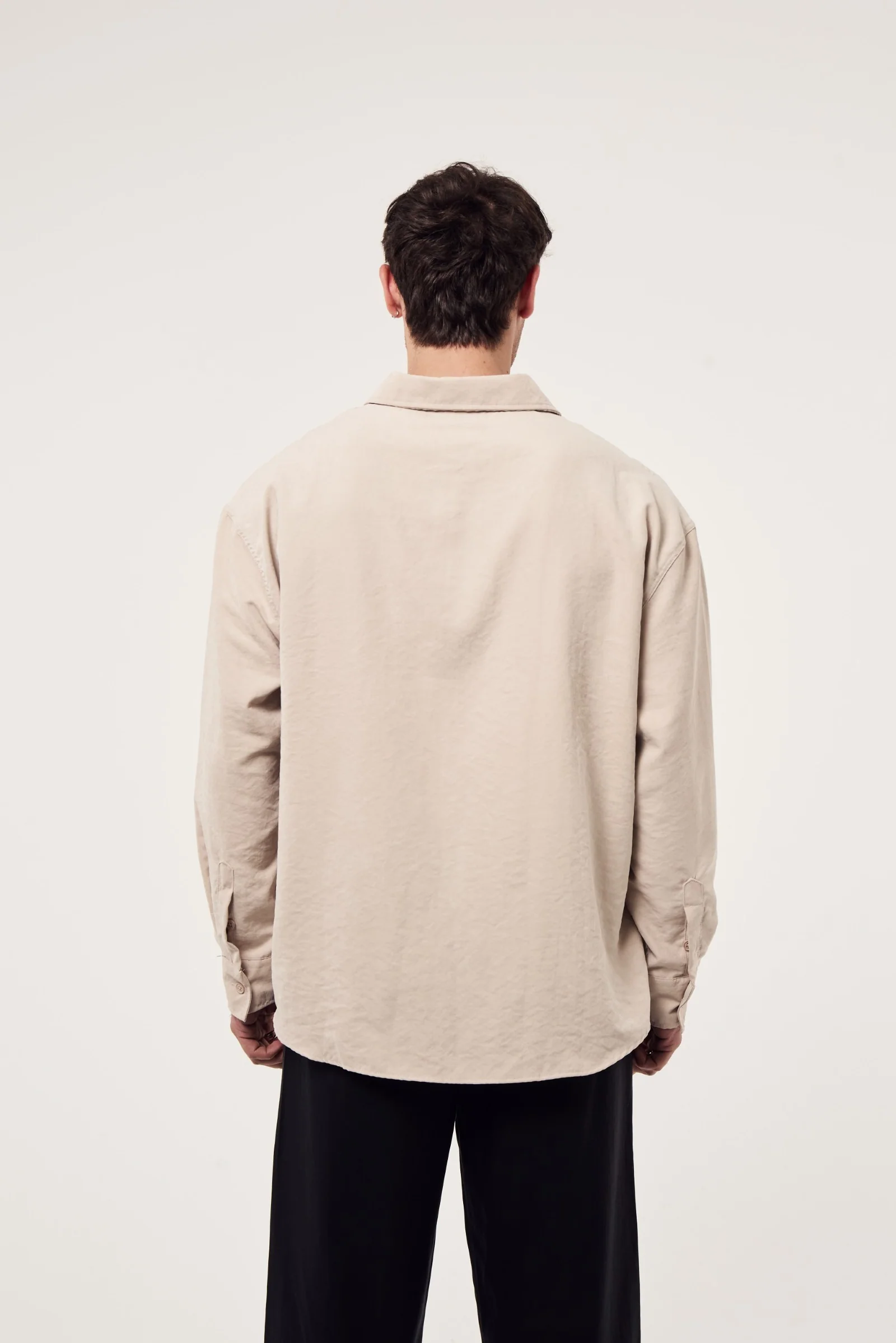 Dokulu Yıkamalı Gömlek - Görsel 16